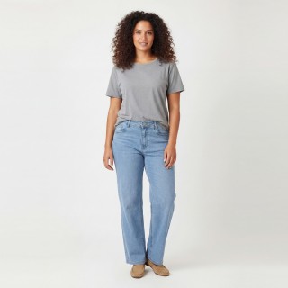Jeans Wide Leg Mujer Tallas Grandes Azul Claro