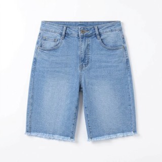 Bermuda Vaquera Mujer Largo Midi Tallas Grandes Azul Claro