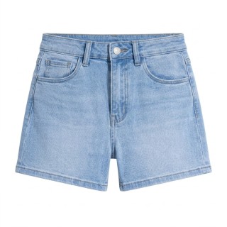 Shorts Vaqueros Mujer Cintura Alta Azul Claro