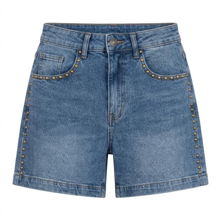 Shorts Vaqueros Mujer Bermuda Azul Claro
