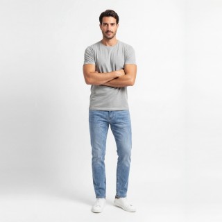 Jeans Rectos Hombre Azul Claro Slim