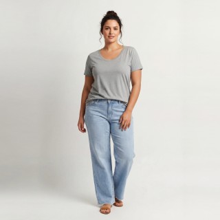Jeans Wide Leg Mujer Azul Claro Low Waist