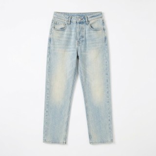 Jeans Mom Cropped Azul Claro Mujer