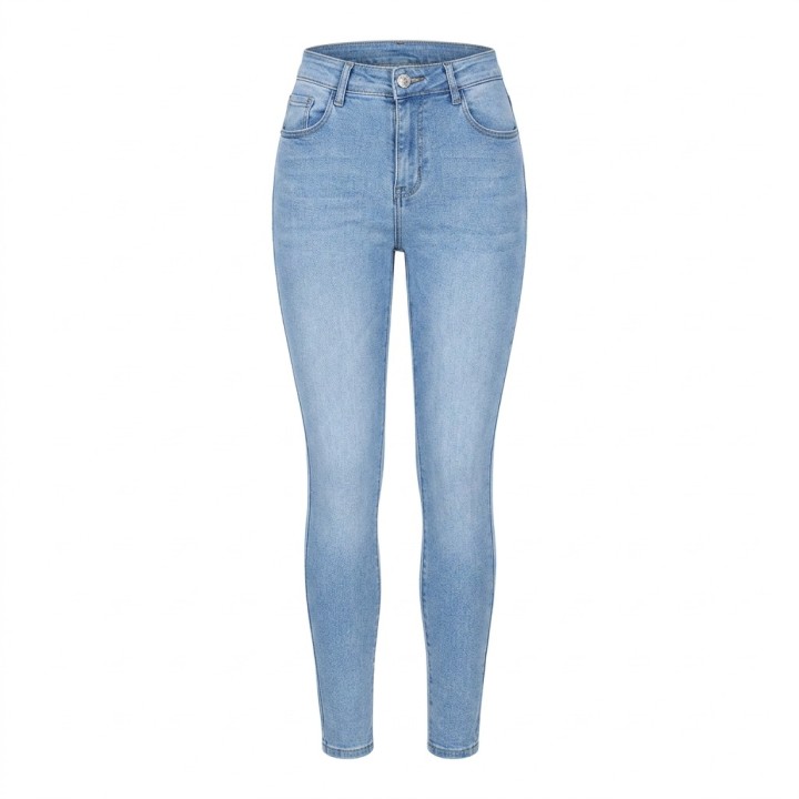 Jeans Skinny Push-Up Azul Claro Mujer