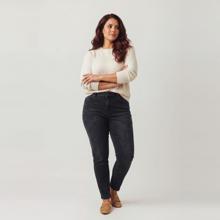 Jeans Skinny Negro Talla Grande Mujer