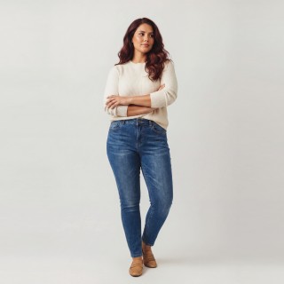 Jeans Skinny Termal Talla Grande Azul Mujer