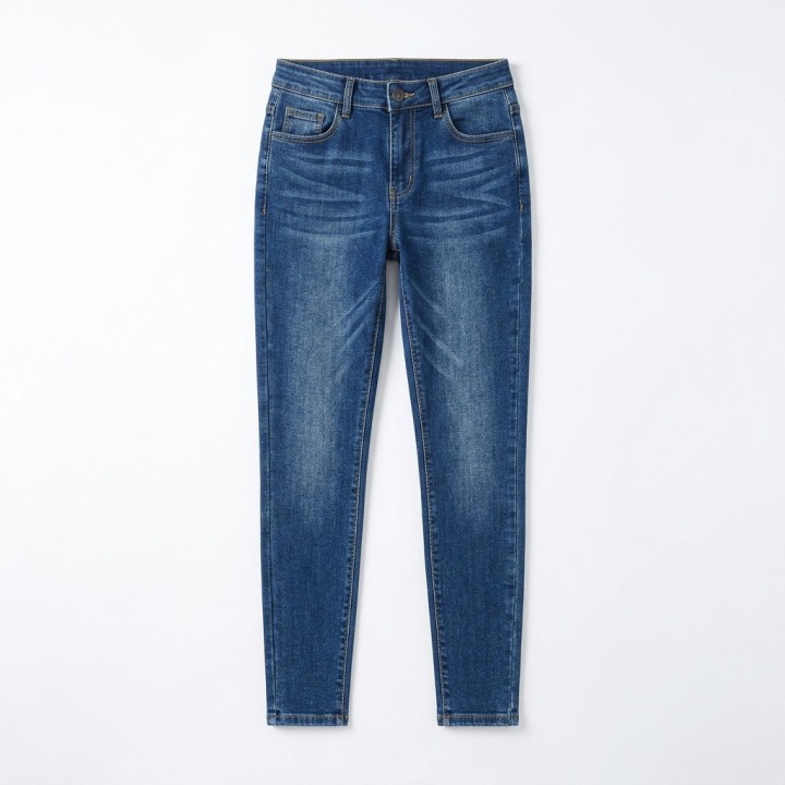 Jeans Skinny Termal Talla Grande Azul Mujer