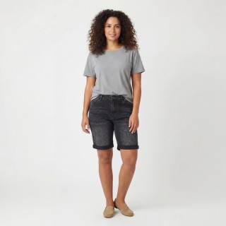Shorts Vaqueros Negros Talla Grande Mujer