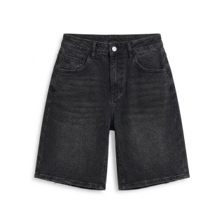 Shorts Vaqueros Mujer Gris Oscuro Elásticos