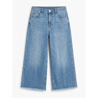 Bermuda Culotte Vaquera Mujer Talla Grande Azul Claro