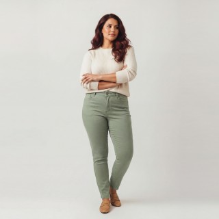 Pantalón Ajustado Push Up Mujer Verde Talla Grande