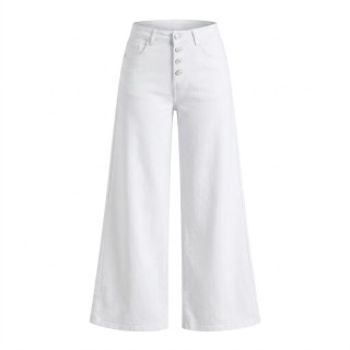 Pantalón Palazzo Mujer Blanco Elástico Soft