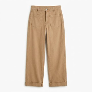Pantalón Wide Leg Mujer Camel Tela Suave