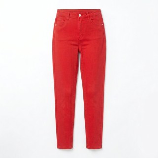 Jeans Ajustados Push Up Mujer Rojo Vivo