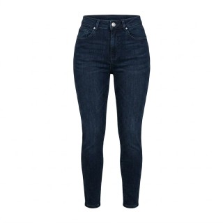 Jeans Skinny Mujer Azul Marino Oscuro Cintura Alta