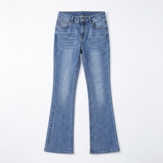 Jeans Flare Acampanados Mujer Azul Claro