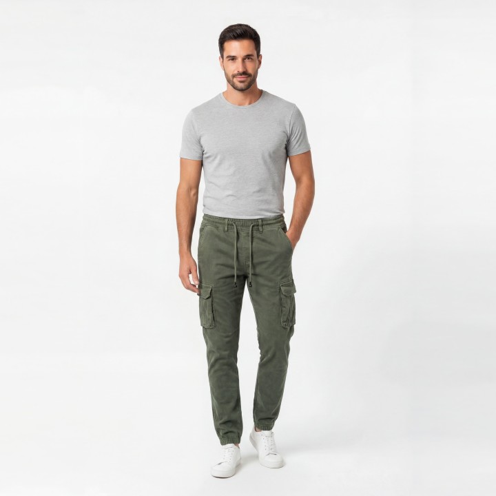 Pantalón Cargo Hombre Jogger Multicolor